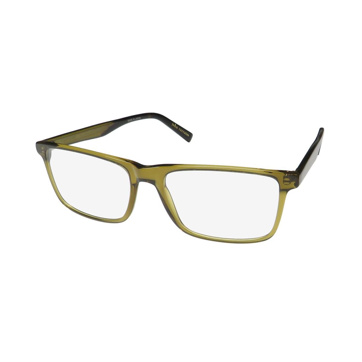 John Varvatos V374 Glasses Green Mens 55-17-145 Japan Rectangular Full-rim