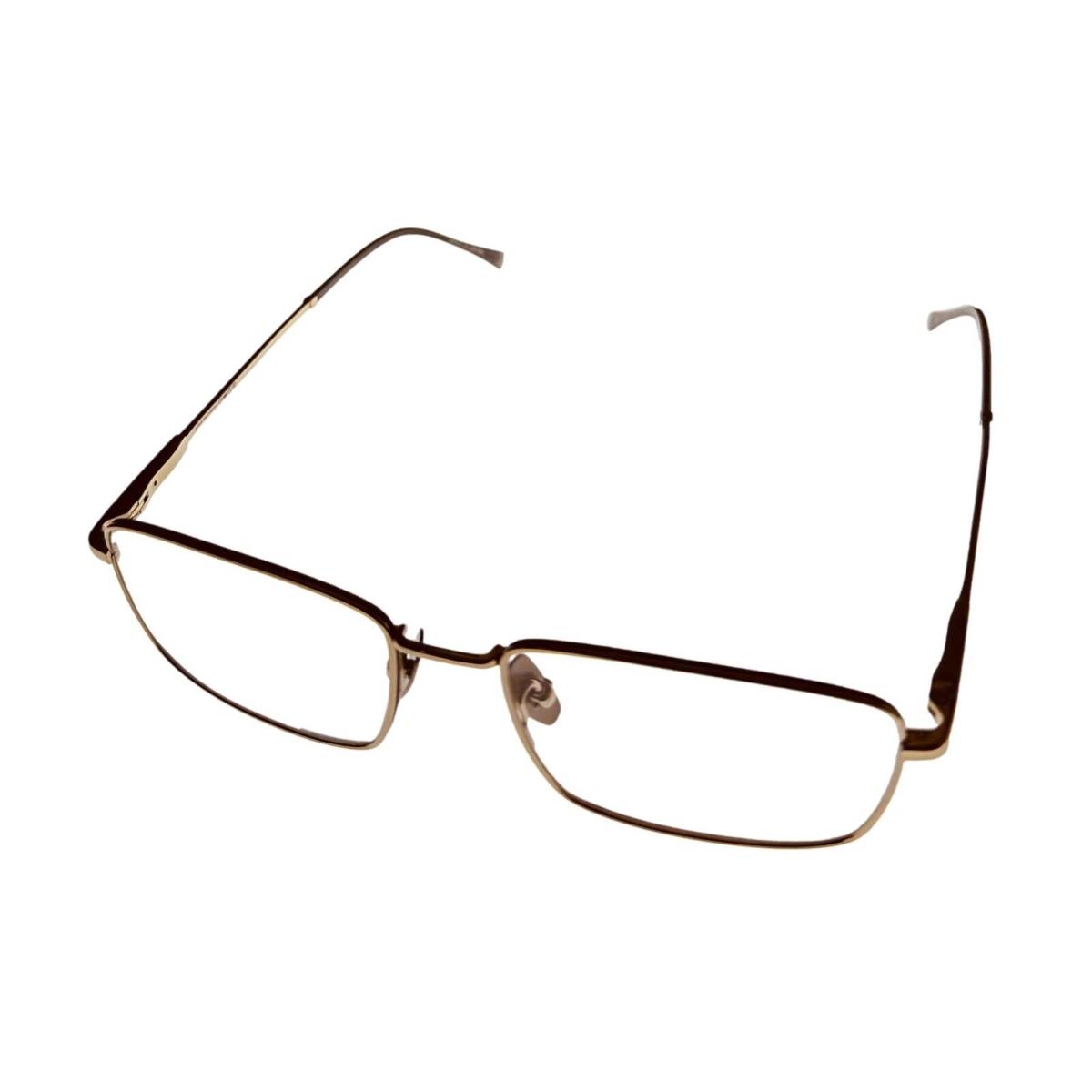 John Varvatos Mens Eyeglass Rectangle Titanium Gold Metal V184 54mm