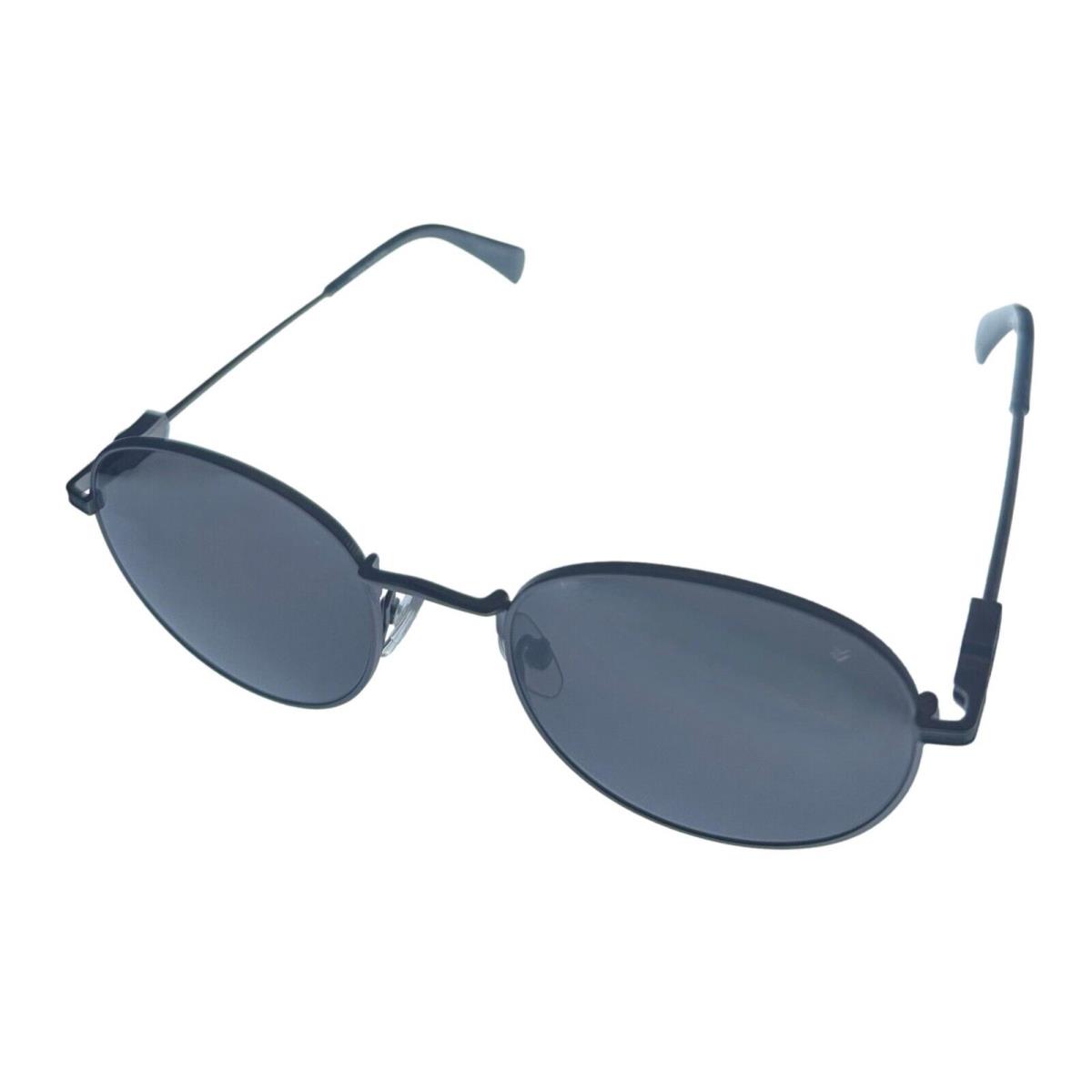 John Varvatos Mens Gunmetal Round Metal Sunglass V558 Smoke Lens