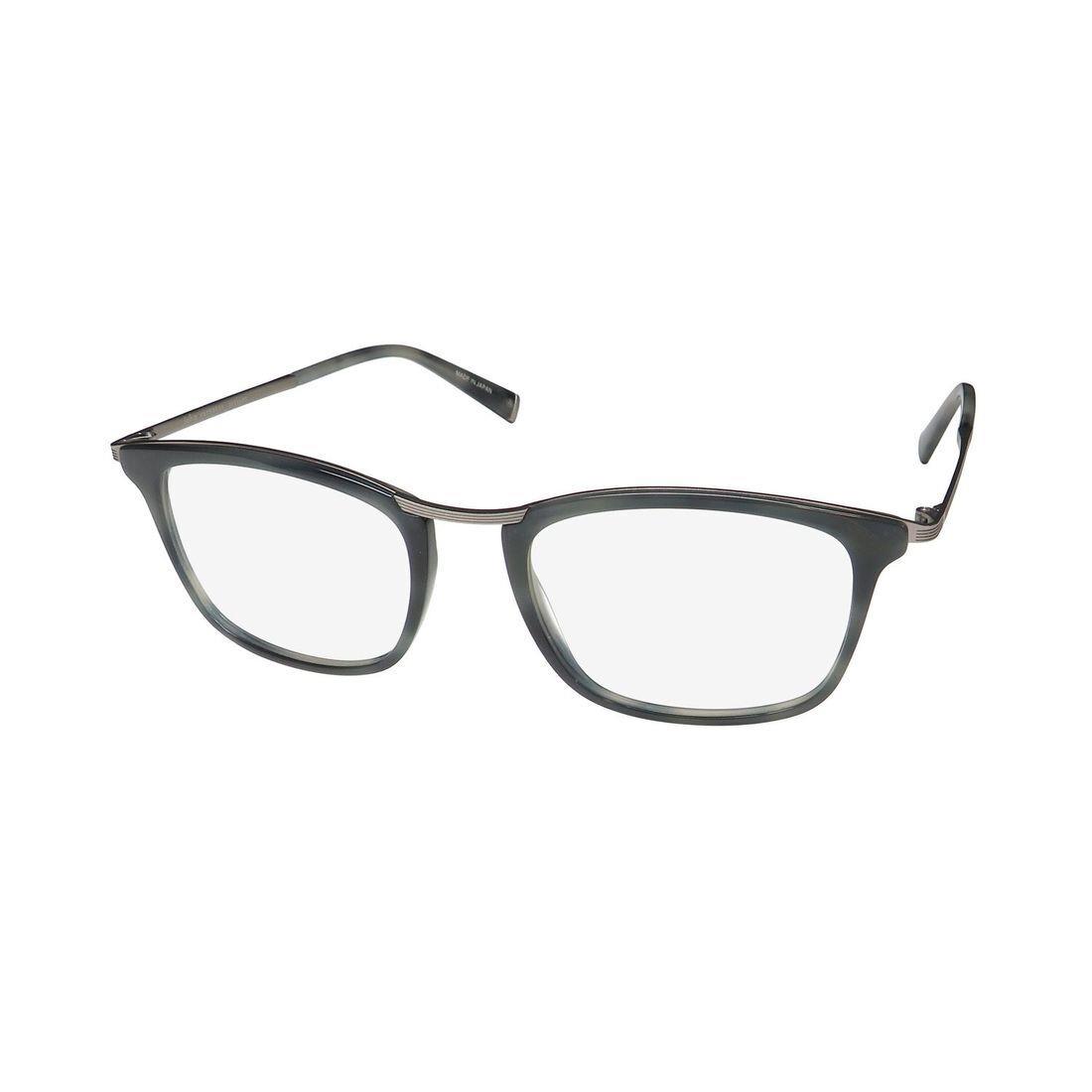 John Varvatos V375 Eyeglass Frame Rectangular 53-20-145 Japan Gray Smoke