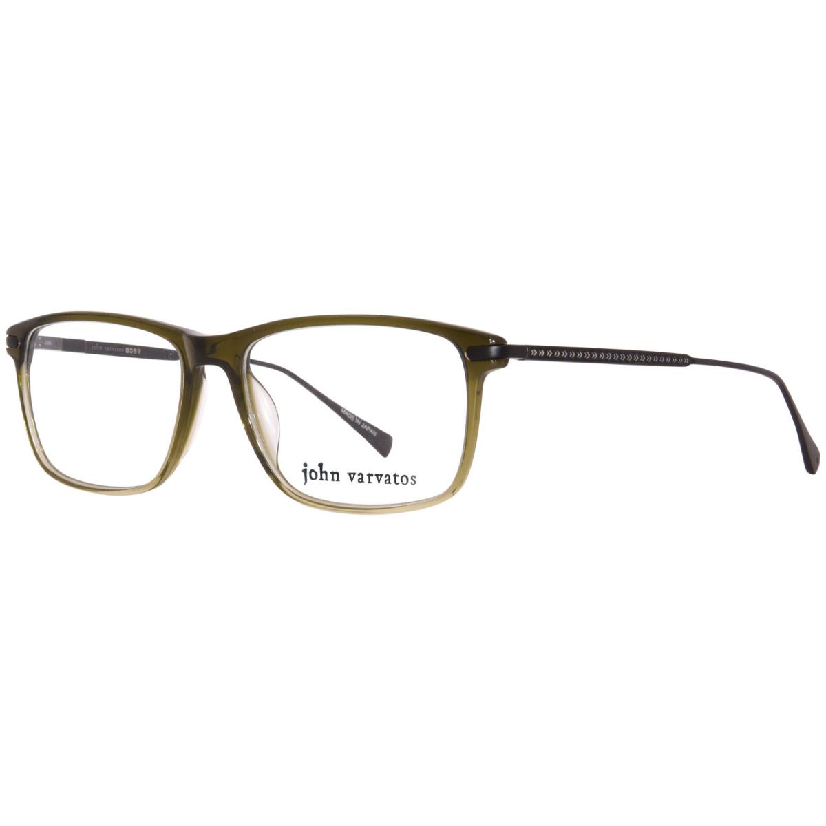 John Varvatos VJV425 Olv Eyeglasses Frame Men`s Olive Gradient Full Rim 55mm