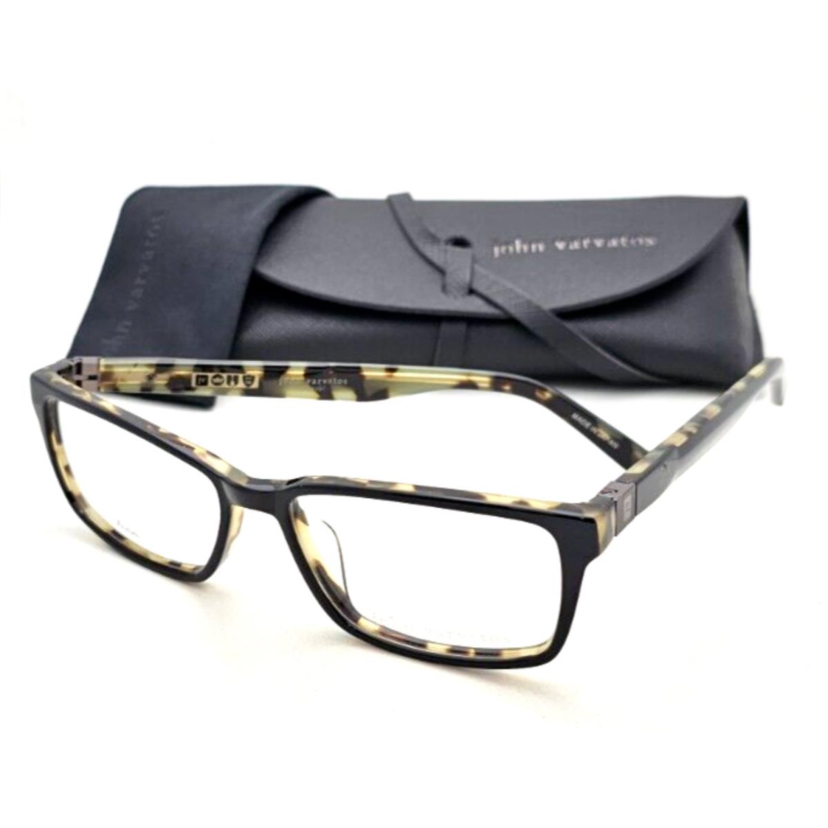 John Varvatos Rx-able Eyeglasses V364 56-16 Shiny Black Tortoise Frames