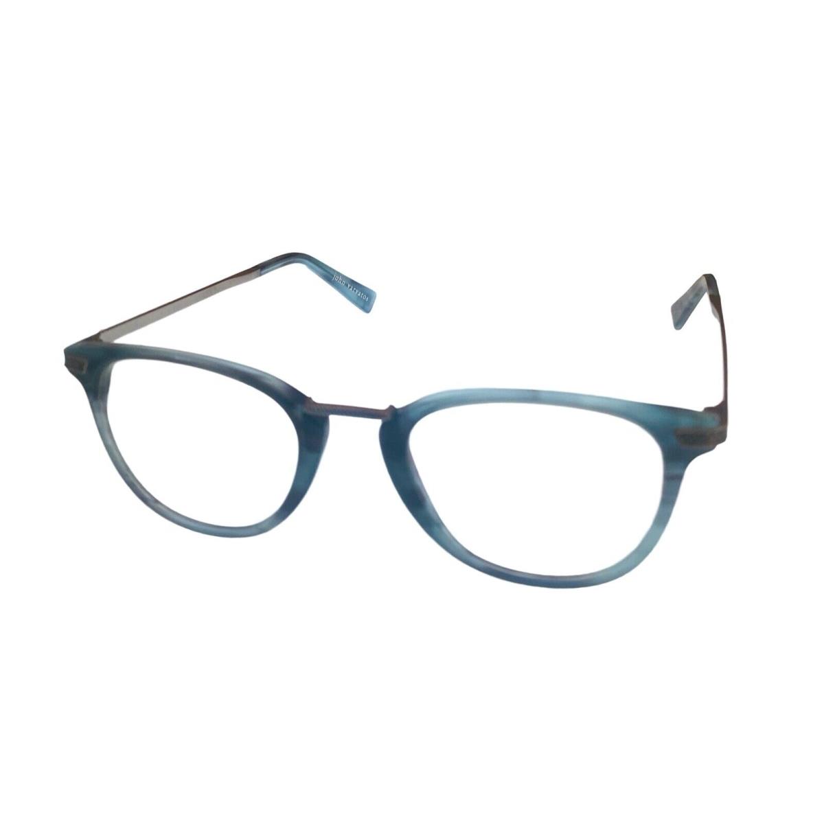 John Varvatos Mens Ophthalmic Eyeglass Plastic Square Frame V372 Blue Horn 48mm - Blue Horn, Frame: Blue Horn, Lens: Clear dummy