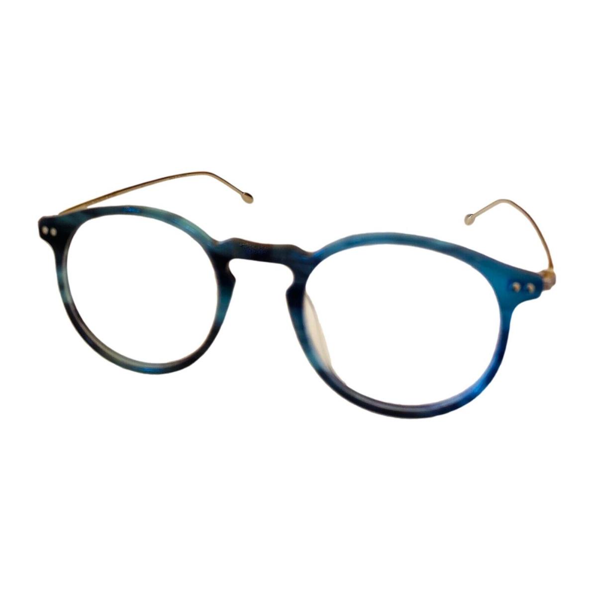 John Varvatos Mens Eyewear Frame Plastic Round Frame V377 Blue. 48mm - Blue, Frame: Blue, Lens: Clear dummy