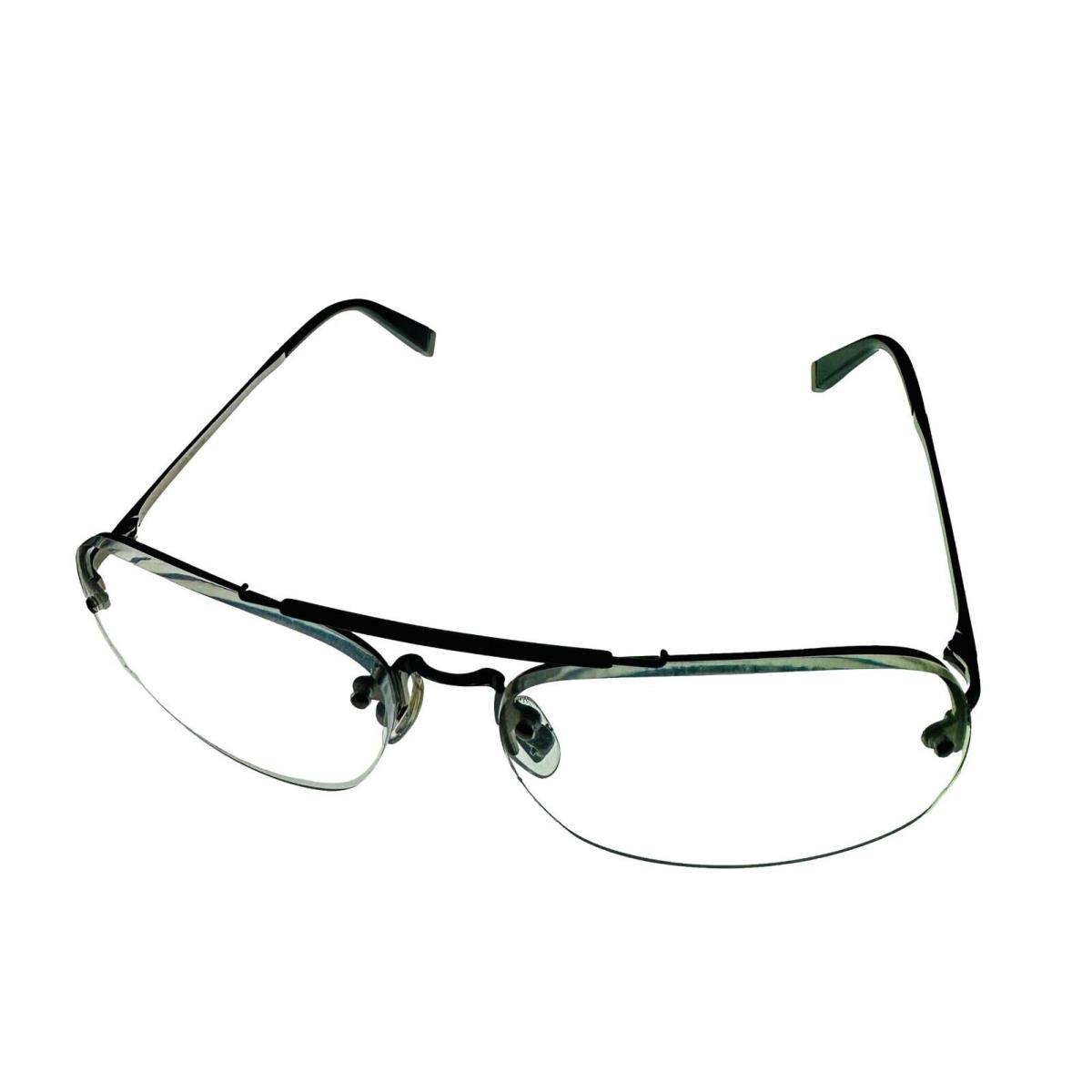 John Varvatos Mens Eyeglass Rimless Rectangle Black / Metal V102 60mm