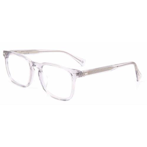 John Varvatos Eyeglasses VJV437 51mm Crystal Smoke - Made in Japan