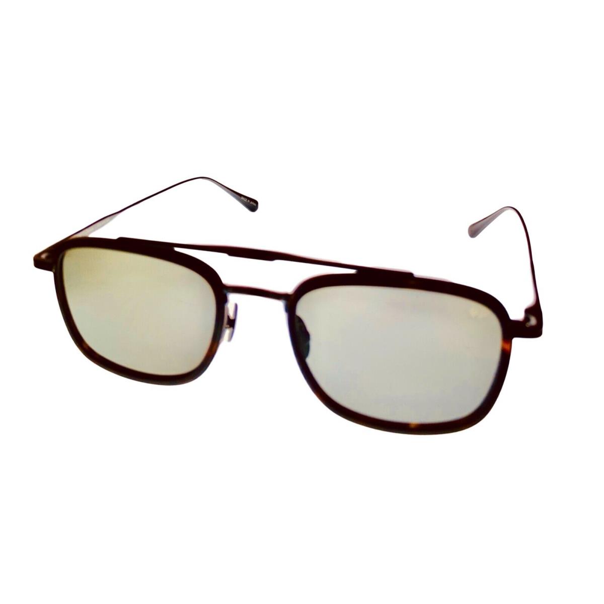 John Varvatos Mens Tortoise Rectangle Metal Sunglass Polarized Lens V529