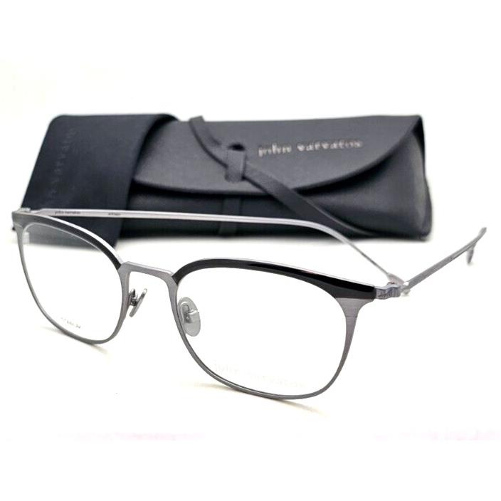 John Varvatos Rx-able Eyeglasses V166 50-19 Gunmetal Black Titanium Frames