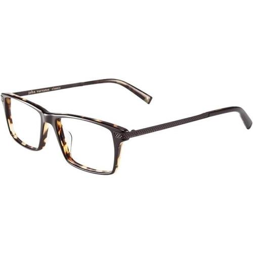 John Varvatos Eyeglasses V367 55mm Black Tortoise - Handmade in Japan - Frame: Black