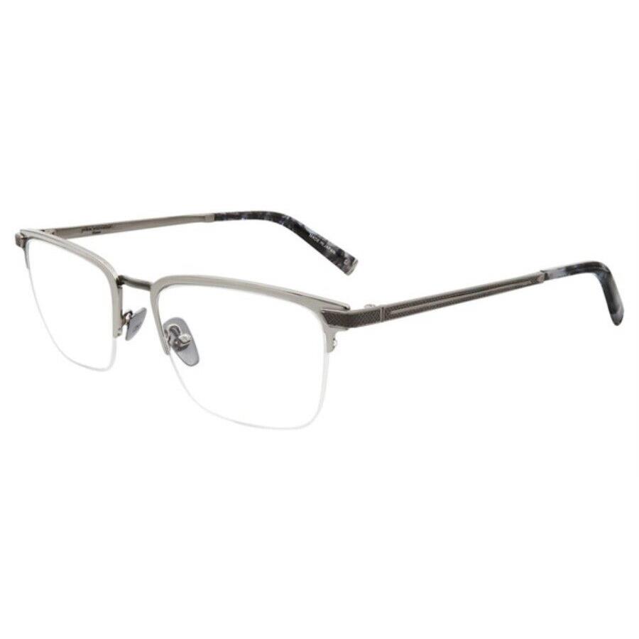 John Varvatos Eyeglasses JV V167 Silver 53mm Semi Rimless - Made in Japan