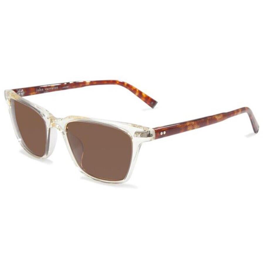 John Varvatos Sunglass V601 54mm Sullivan Yellow Crystal - Brown Polarized