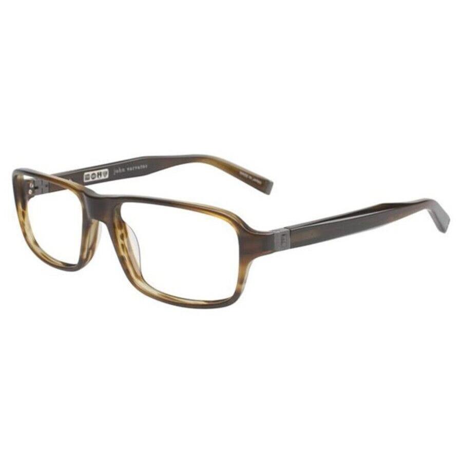 John Varvatos Eyeglasses John Varvatos V340 AF 55mm Olive Horn - Made in Japan - Frame: Olive Horn