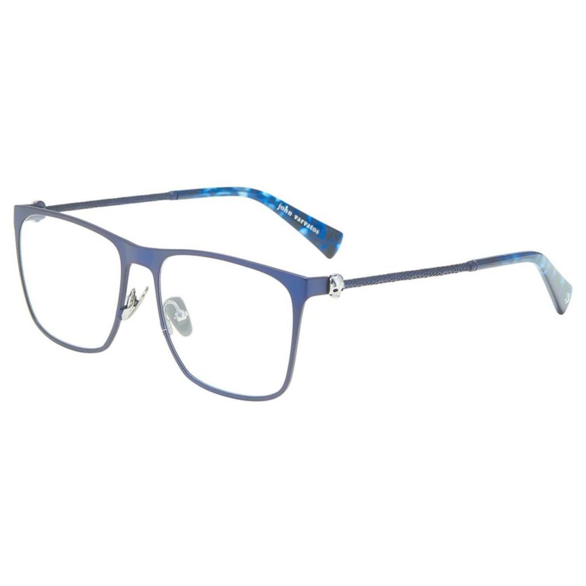 John Varvatos Designer Eyeglasses Frame V 182 in Matte Satin Navy Blue 0mna 55mm