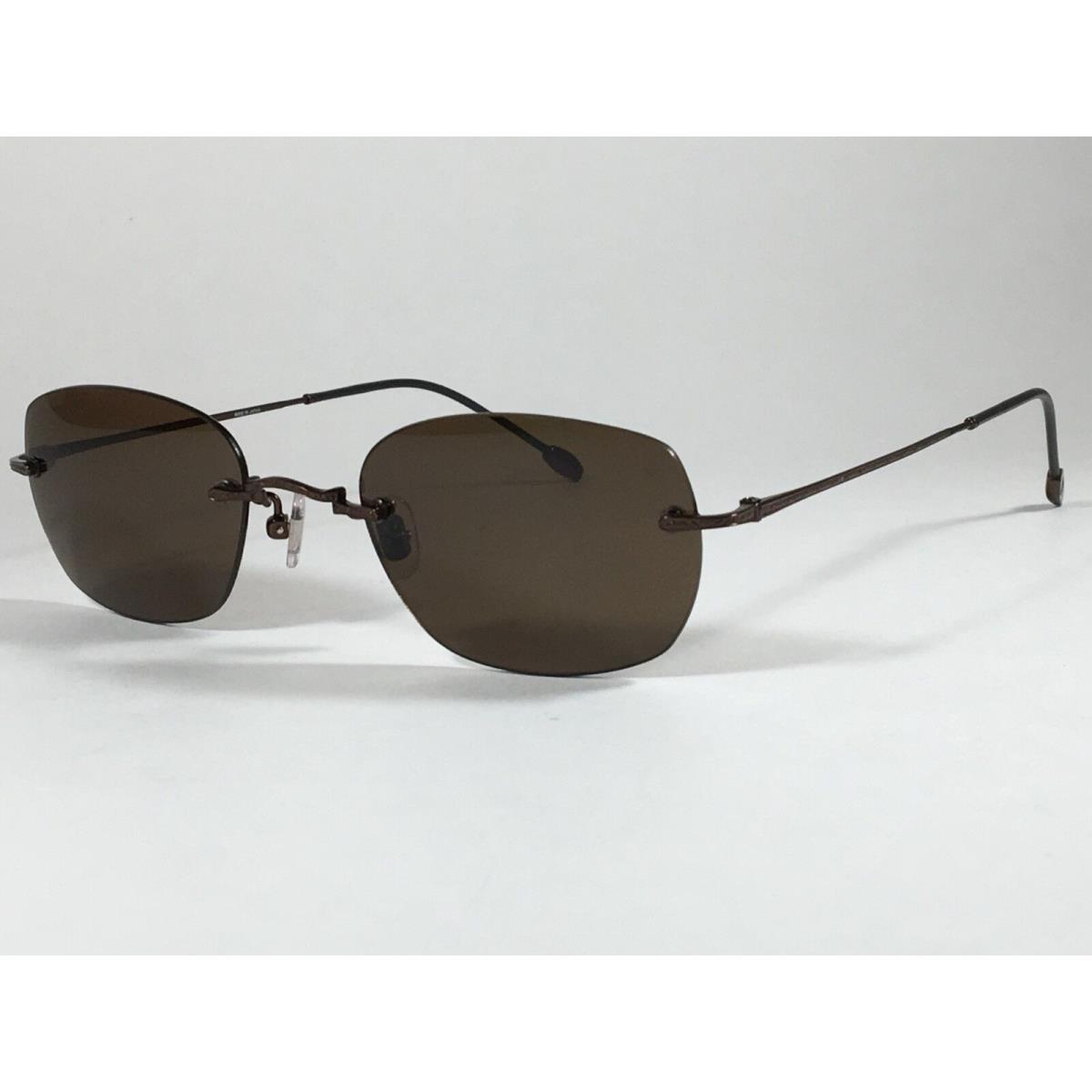 John Varvatos Men`s JV V793 Rimless Sunglasses Artisan Collection Brown Bronze