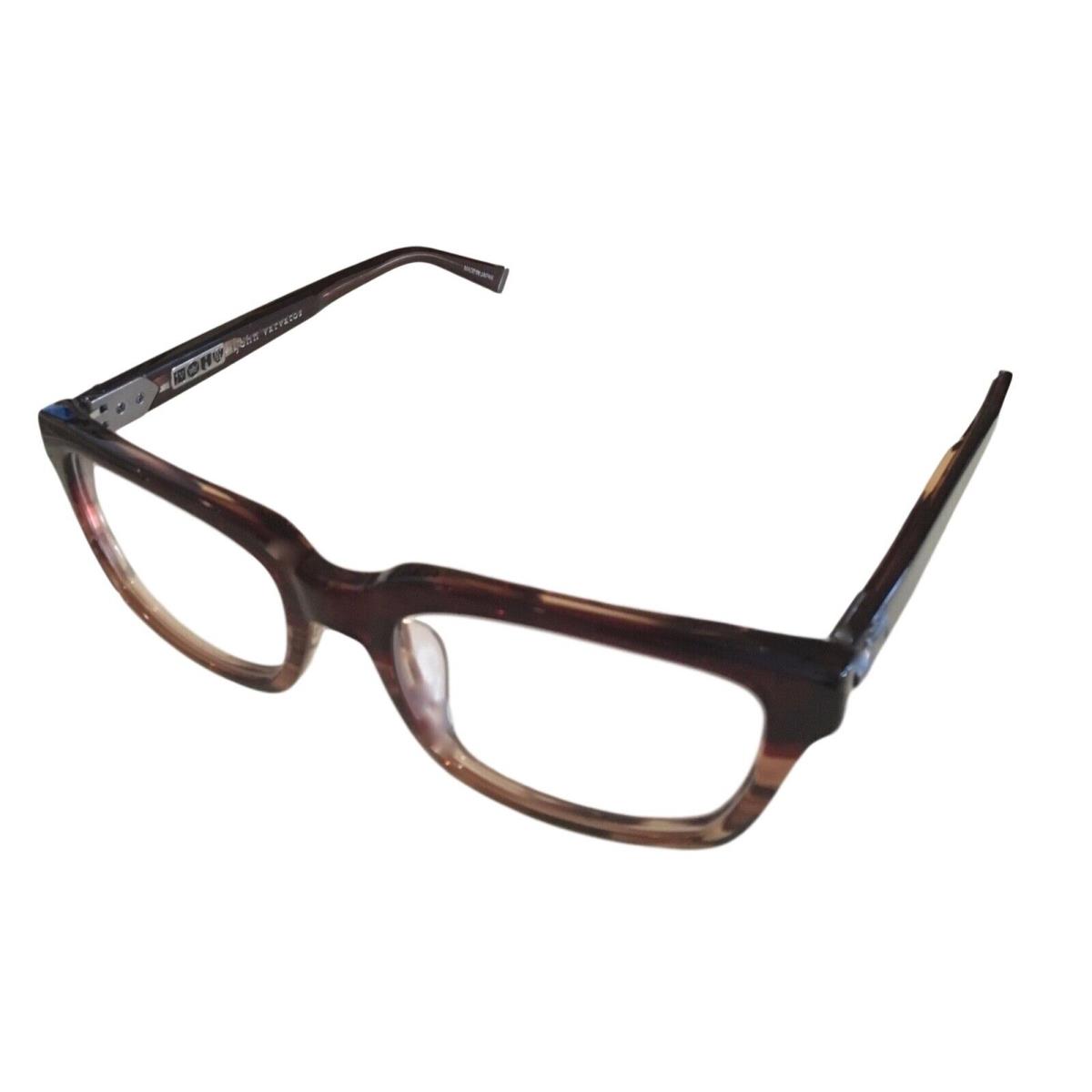 John Varvatos Mens Ophthalmic Eyeglass Plastic Rectangle Frame V357 Redwood 52mm