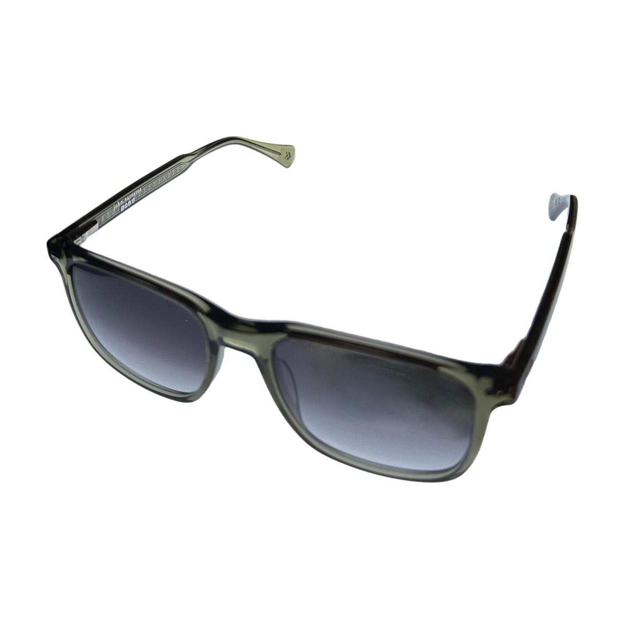 John Varvatos Mens Olive Crystal Plastic Rectangle Sunglass V557 Gradient Lens