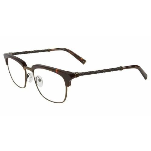 John Varvatos Eyeglasses V159 52 mm Tortoise with Leather Hand Made in Japan - Tortoise, Frame: Tortoise