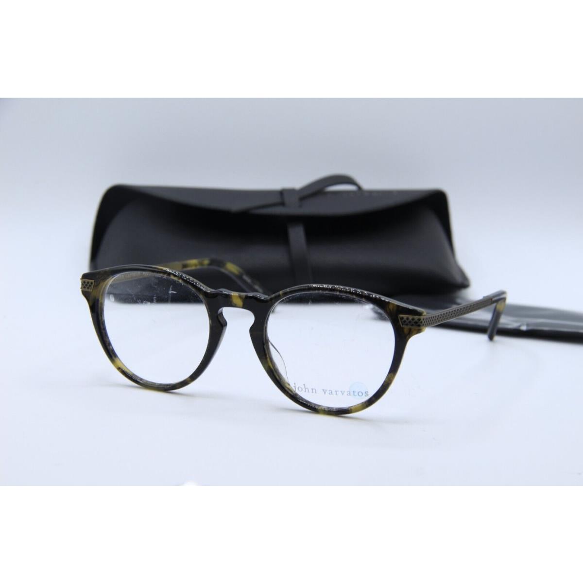 John Varvatos V365 UF Olive Havana Frames Eyeglasses 47-20