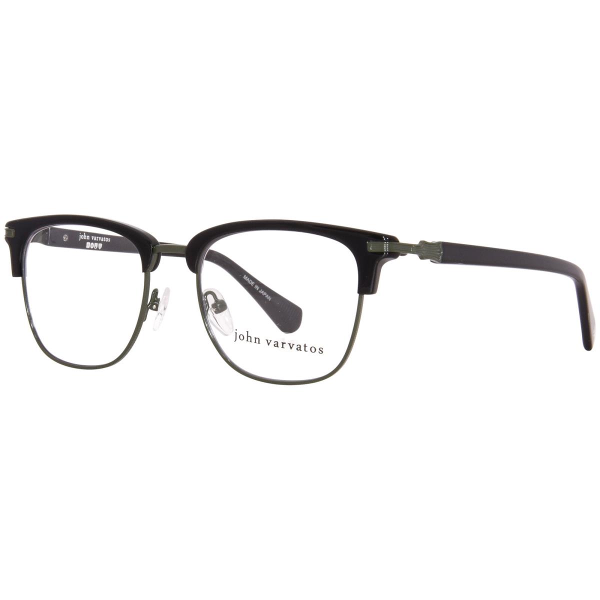 John Varvatos VJV193 Eyeglasses Frame Men`s Black Full Rim Square Shape 50mm