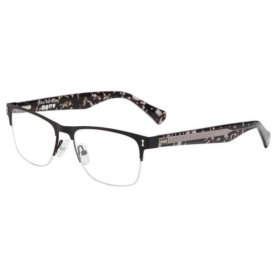 John Varvatos Eyeglasses JV V181 Black 54mm Semi-rimless - Made in Japan