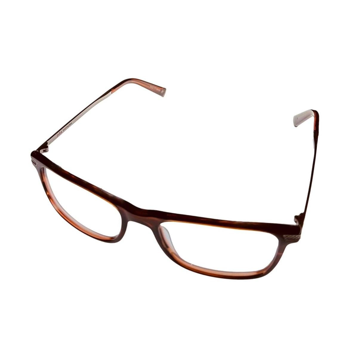 John Varvatos Rectangle Men Brown Eyewear Plastic Frame V412. 57mm