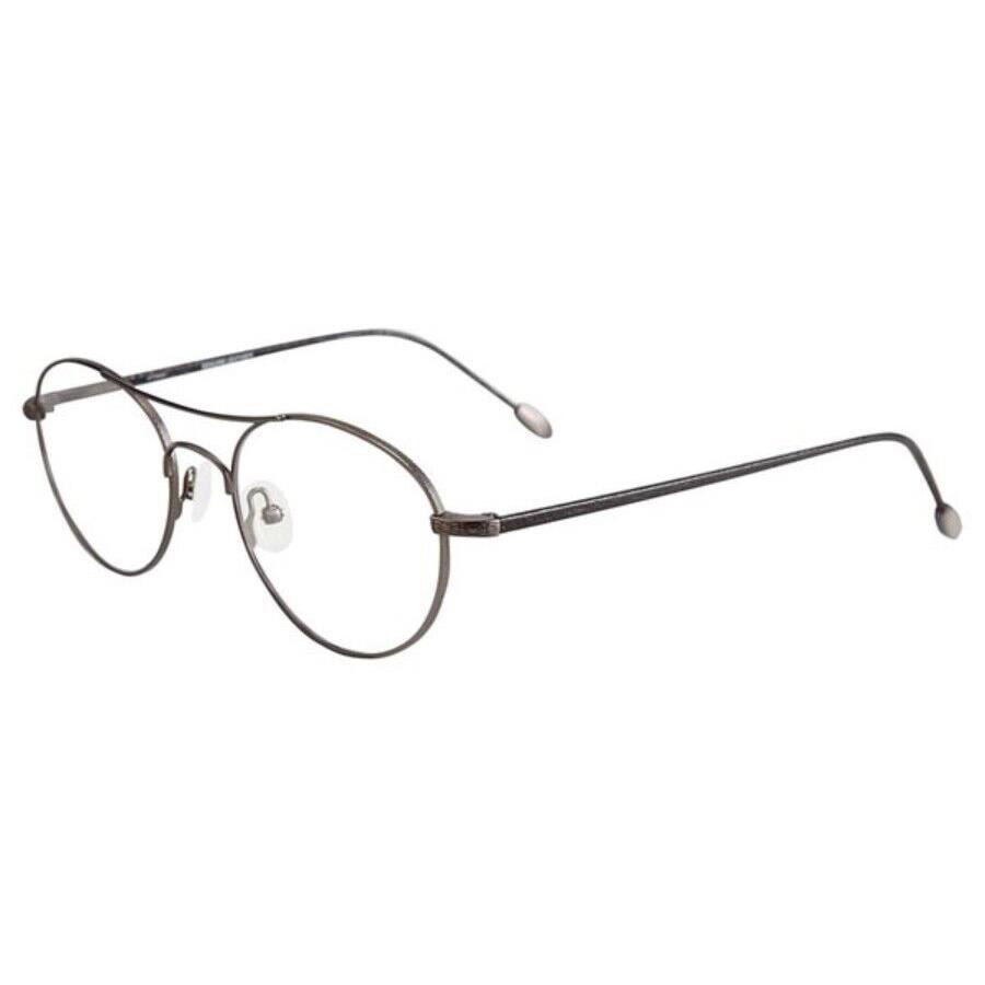 John Varvatos Eyeglasses V158 51mm Gunmetal Round Metal - Made in Japan