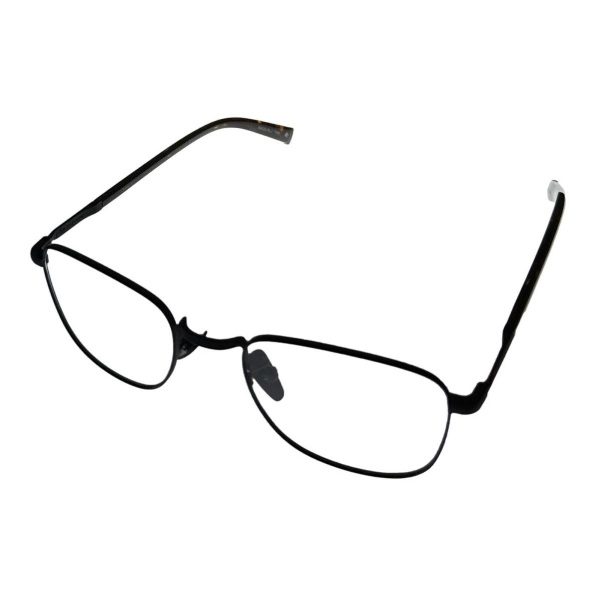 John Varvatos Mens Ophthalmic Eyeglass Soft Square Black Metal V177 51mm