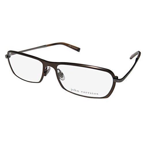 John Varvatos Designer Eyeglasses V136 in Brown 55mm Demo Lens