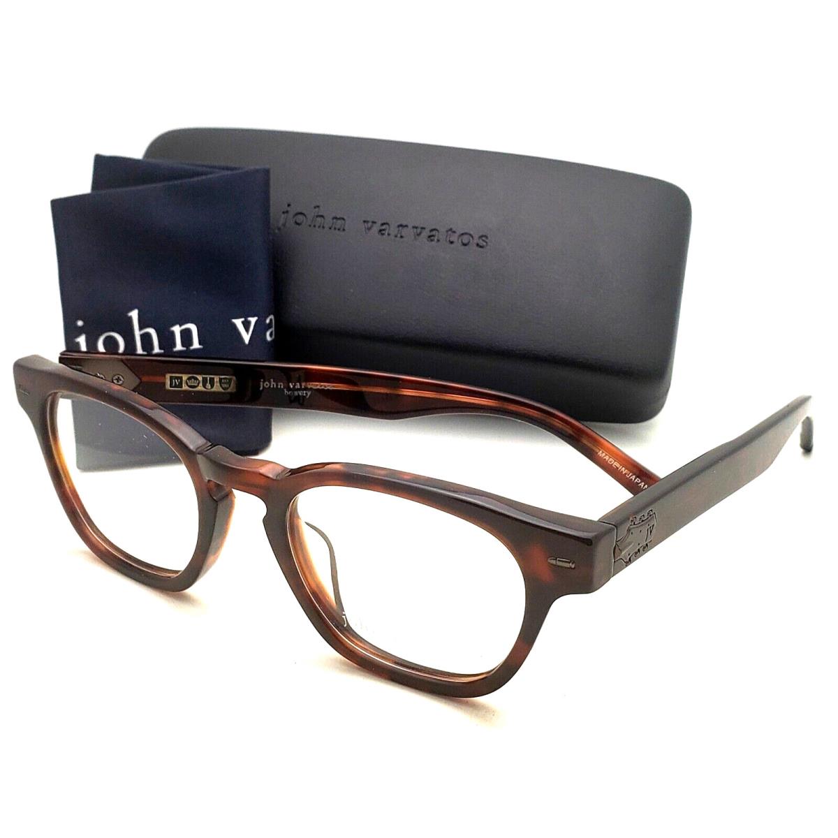 John Varvatos Eyeglasses V358 UF 49-20 145 Brown Frames Guitar Bullets Decor