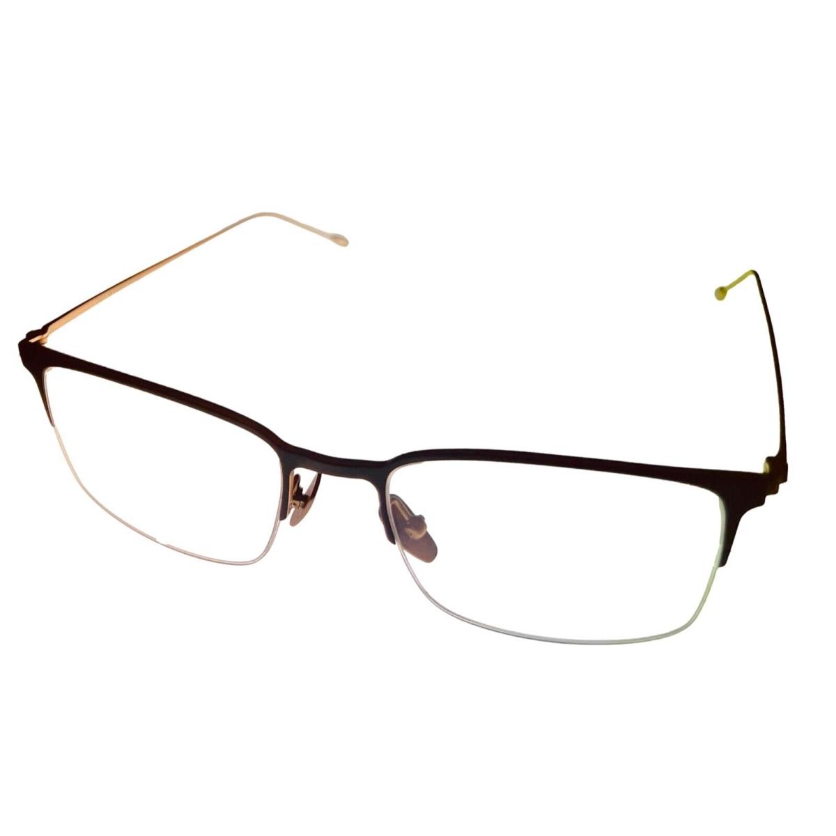 John Varvatos Rectangle Mens Black Gold Eyewear Metal Frame V172. 55mm