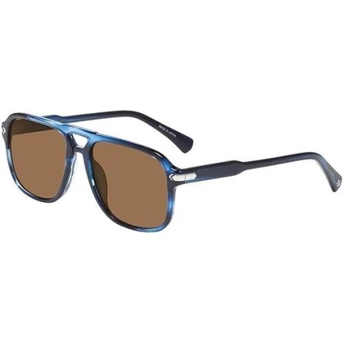 John Varvatos Sunglasses SJV553 55mm Blue / Brown Oble - Made in Japan