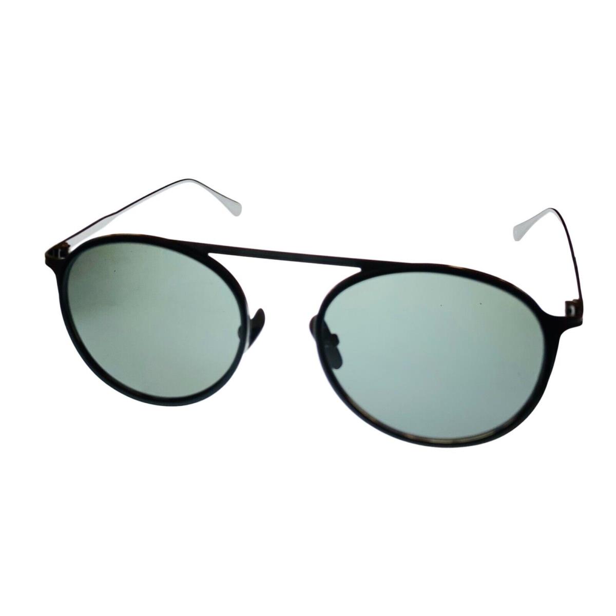 John Varvatos Mens Round Plastic Black Tortoise Sunglass V528 - Frame: Black Tortoise, Lens: Smoke