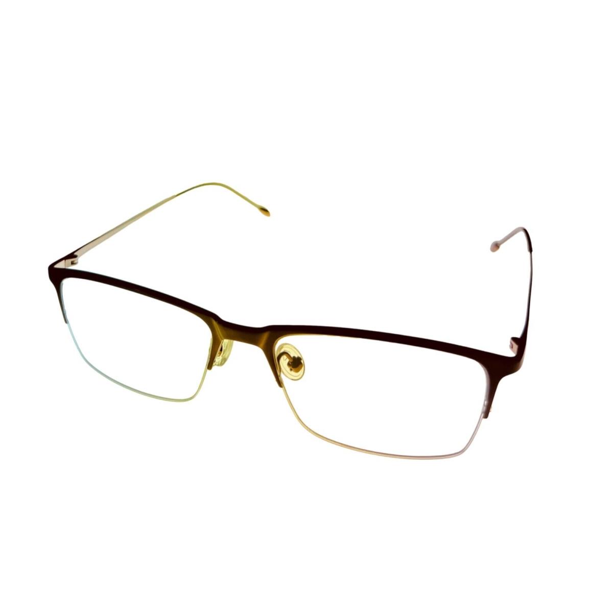 John Varvatos Rimless Rectangle Mens Brown Eyewear Metal Frame V154. 54mm