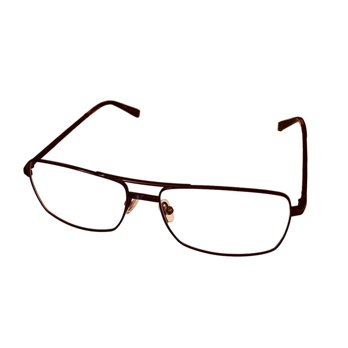 John Varvatos Rectangle Men Brown Rectangle Metal Eyewear Frame V148 60mm