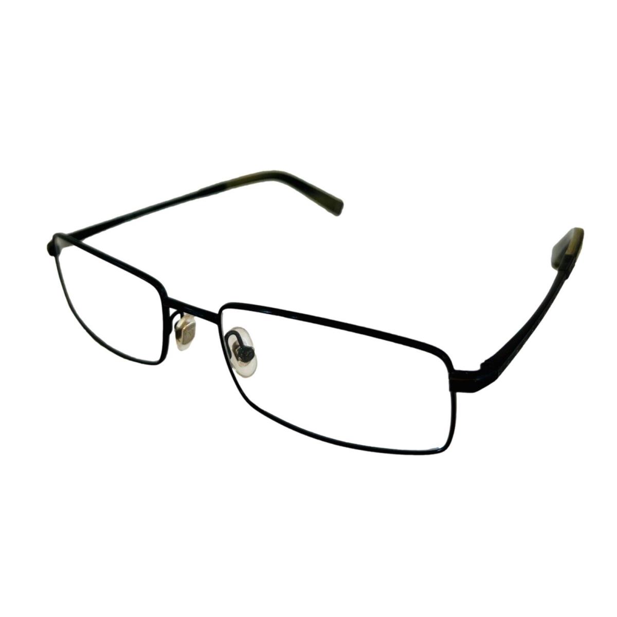 John Varvatos Mens Ophthalmic Eyeglass Soft Rectangle Black Metal V130. 54mm