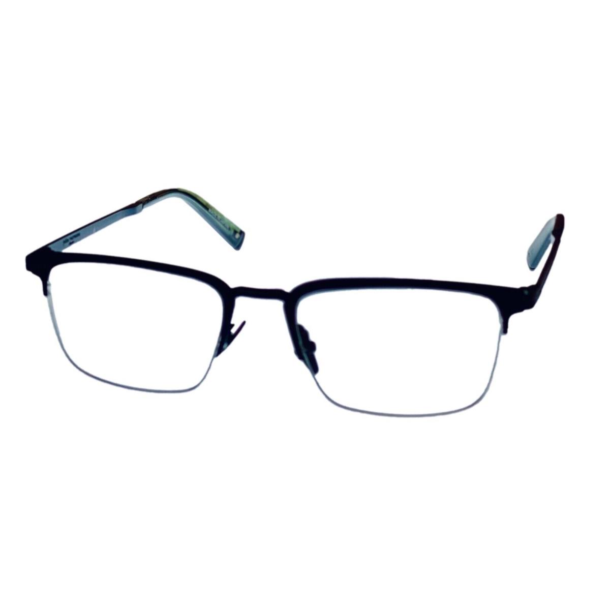 John Varvatos Rectangle Mens Navy Rimless Metal Eyewear Frame V167. 53mm