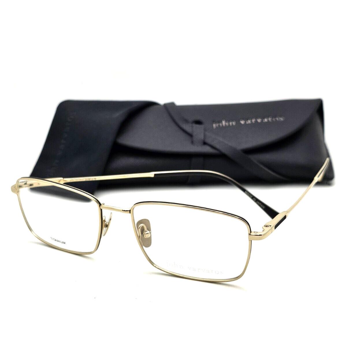 John Varvatos Eyeglasses V184 54-17 145 Gold Titanium Frames W/spring Hinges