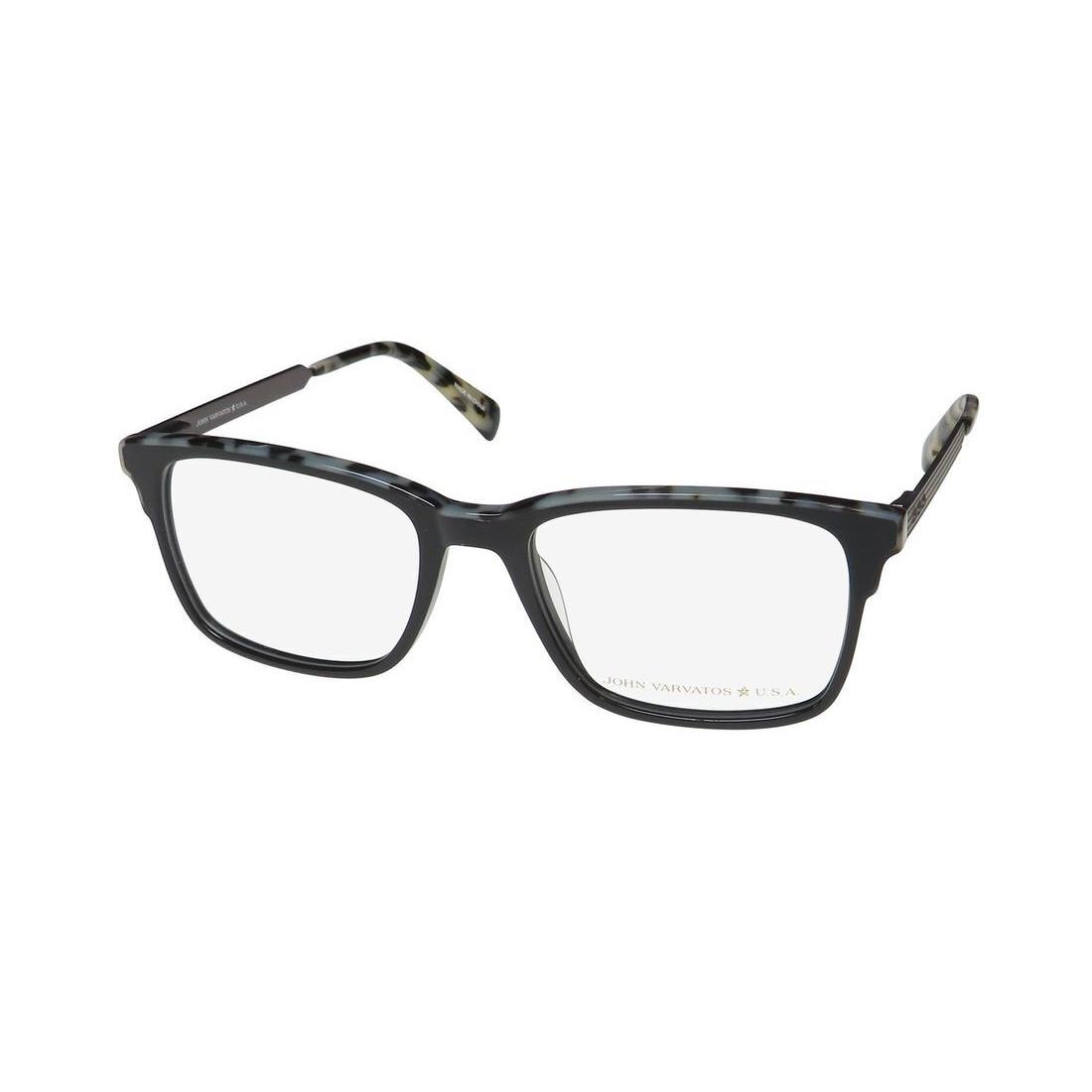 John Varvatos VJVC001 Eyeglasses Plastic Full-rim Black Mens 53-18-145