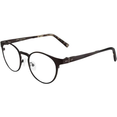 John Varvatos Eyeglasses JV V155 Black 48mm Round - Made in Japan