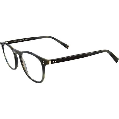 John Varvatos Eyeglasses JV V376 UF Smoke 48mm Round - Made in Japan