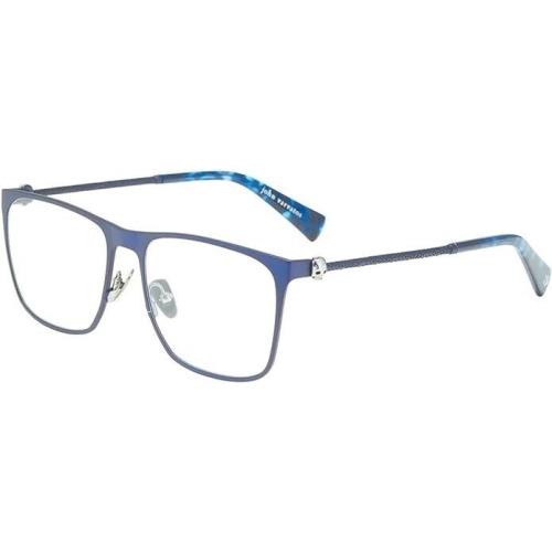 John Varvatos Eyeglasses JV V182 Matte Navy 55mm Titanium - Made in Japan