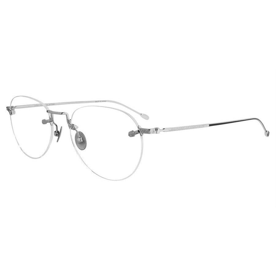 John Varvatos Eyeglasses JV V170 Silver 53mm Titanium - Rimless - Made in Japan