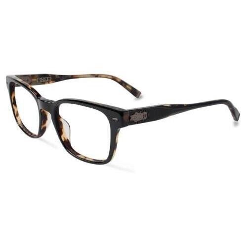 John Varvatos Ophthalmic Eyeglasses V363 Black Tortoise 53mm - Made In Japan - Brown, Frame: Black, Lens: Clear dummy