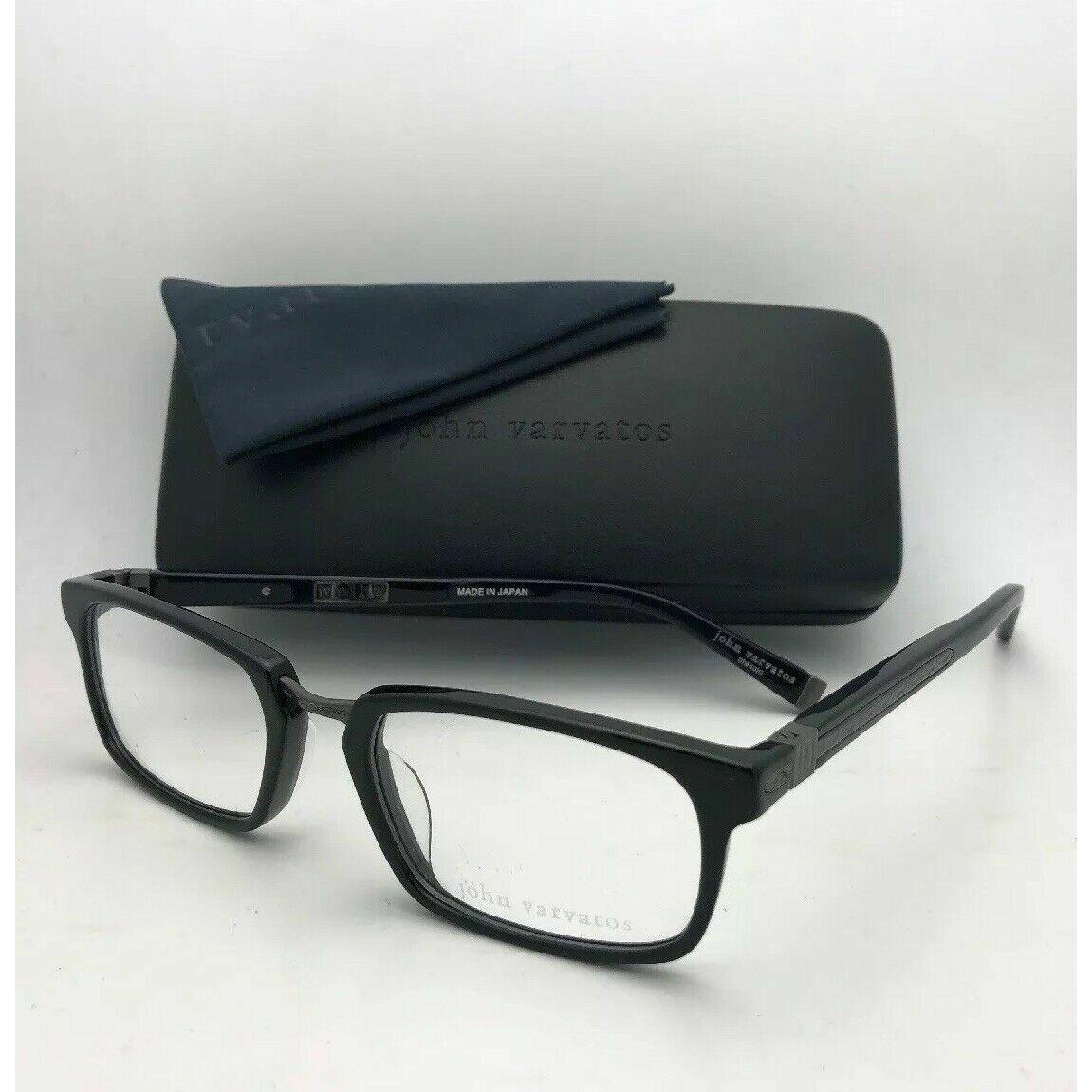 John Varvatos Eyeglasses V359 UF 52-19 140 Black Pewter Frame w/ Clear