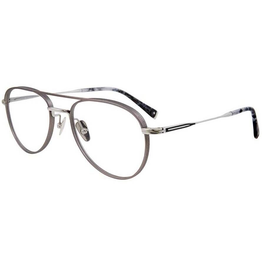 John Varvatos Eyeglasses JV V175 Gunmetal Silver 54mm Aviator V 175