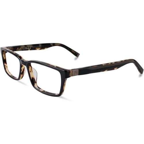 John Varvatos Eyeglasses V364 56mm Black Tortoise - Made in Japan - Brown, Frame: Black Tortoise, Lens: Clear dummy