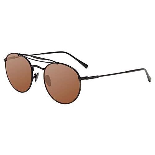 John Varvatos V547 Men`s Round Designer Sunglasses Black/copper Brown 52/21/145