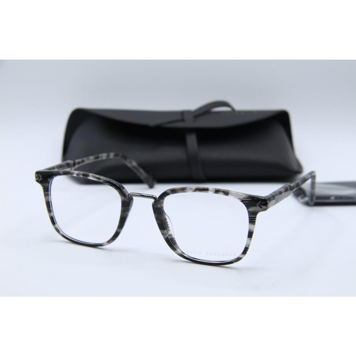 John Varvatos Vjv 423 Striped Smoke Havana Frames Eyeglasses 49-23