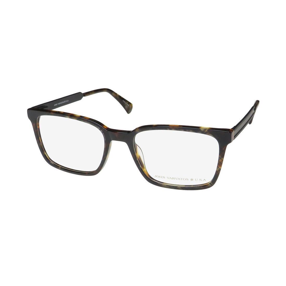 John Varvatos VJVC004 Glasses Plastic Brown Brown 53-18-145 Rectangular Mens