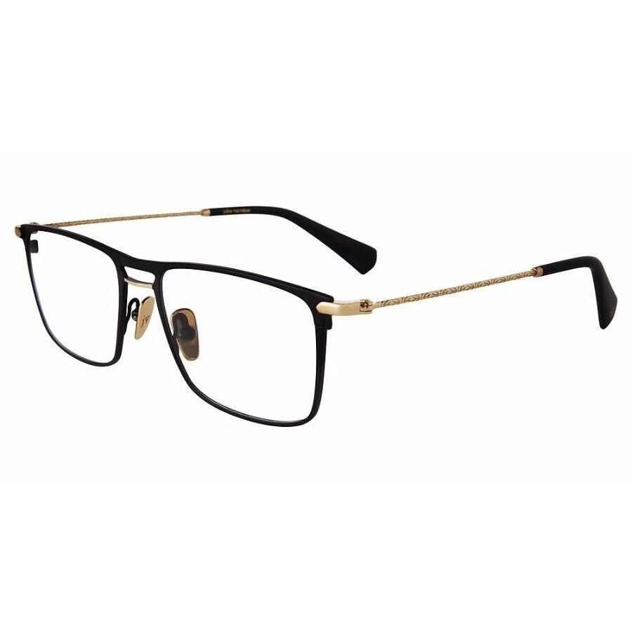 John Varvatos Eyeglasses JV191 Black / Gold 52mm Titanium - Made in Japan